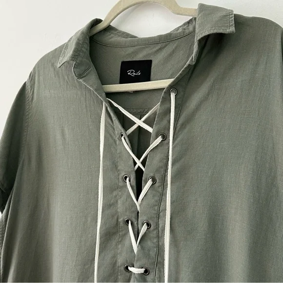 RAILS Rocky Lace Up Dress Sage - Picture 6 of 13